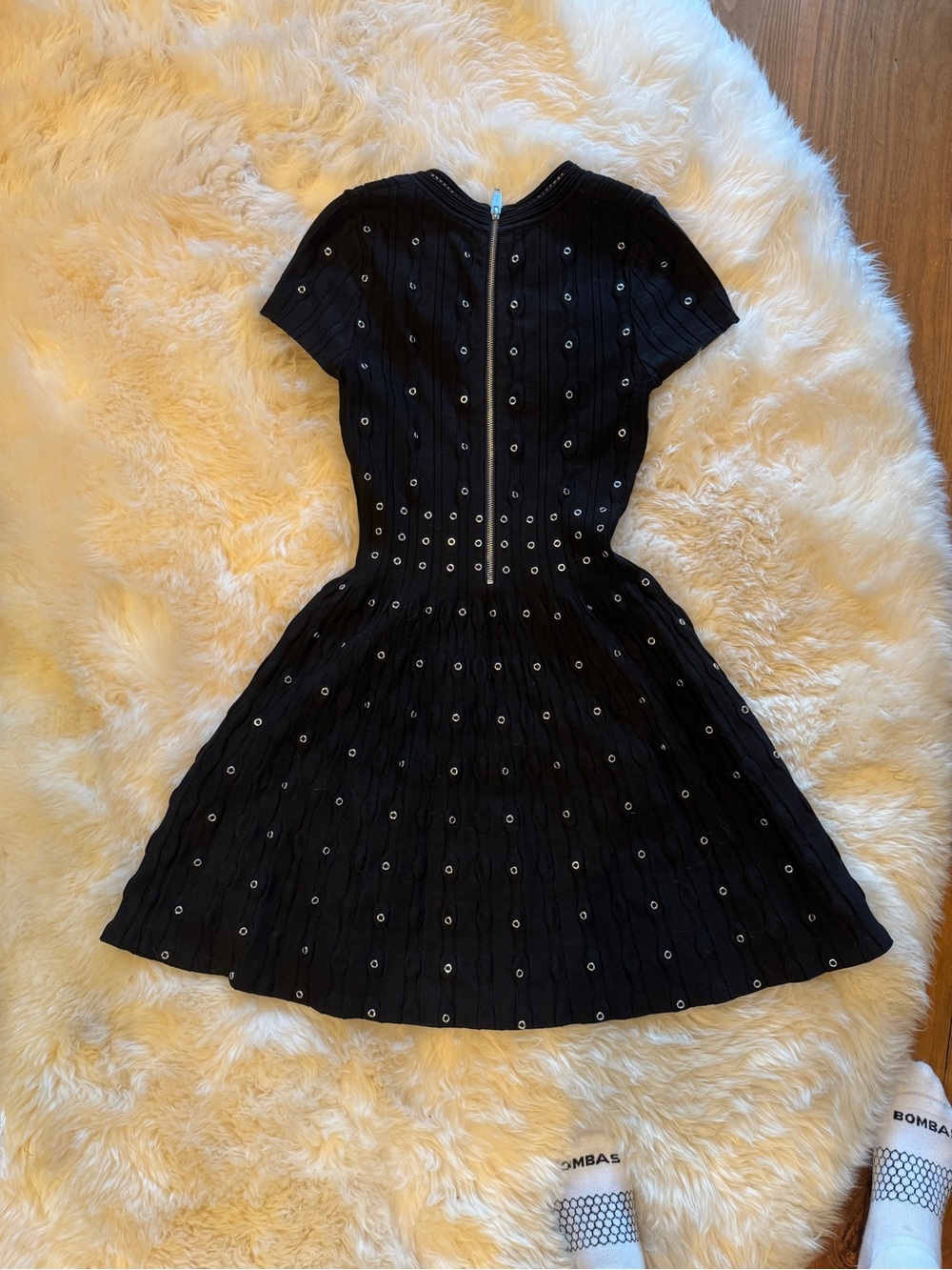 The Kooples Black Knit Dress with grommets - Picture 3 of 6